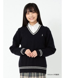 EASTBOY（イーストボーイ）の「セーター ラムウール 7G ＜ライン入り＞ スクール ニット 中学生 高校生（ニット/セーター・キッズ）」