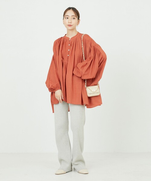 FREAK'S STORE(フリークスストア)の「限定展開 リブ フレア ニット パンツ(その他パンツ・レディース・ナチュラル/ベージュ/グレー/ワイン/グリーン/ブラック/ライトグレー/マスタード/パープル/ダークブラウン・MEDIUM/LARGE/SMALL)」の15枚目の写真