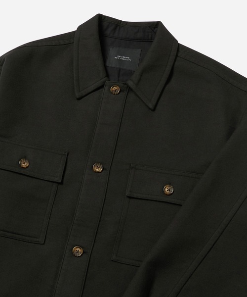 Saturdays NYC(サタデーズ ニューヨークシティ )の「Driessen Overshirt(シャツ/ブラウス・メンズ・ブラック/オリーブ・X-SMALL/L/M/S)」の5枚目の写真