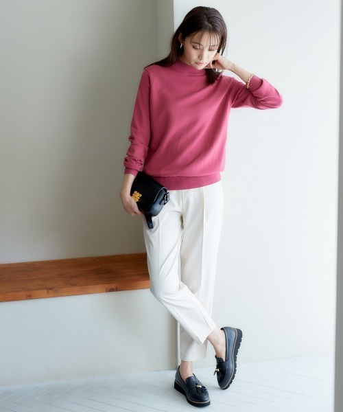 nissen（ニッセン）の「洗えるＵＶカット綿１００％ハイネックニット（ニット/セーター・レディース・チャコールグレー/ブルー/ブラック/ピンク系/ライトベージュ/オフホワイト/杢グレー・L/LL/M/S）」の10枚目の写真