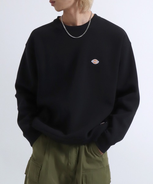 Dickies(ディッキーズ)の「Dickies(ディッキーズ)ワンポイントロゴ刺繍 スウェットトップス(裏起毛)/長袖 無地 プルオーバートレーナー/メンズ レディース(スウェット・メンズ・ダークグリーン/アッシュグレー/ブラック/ネイビー/ホワイト・XL/M/L)」の11枚目の写真