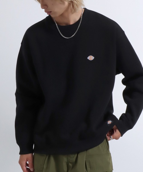 Dickies(ディッキーズ)の「Dickies(ディッキーズ)ワンポイントロゴ刺繍 スウェットトップス(裏起毛)/長袖 無地 プルオーバートレーナー/メンズ レディース(スウェット・メンズ・ダークグリーン/アッシュグレー/ブラック/ネイビー/ホワイト・XL/M/L)」の12枚目の写真