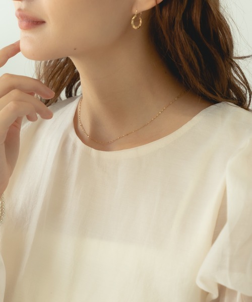 ▲Power shoulder blouse / パワショルブラウス リボントップス（シャツ/ブラウス）｜AO2（アオズ）