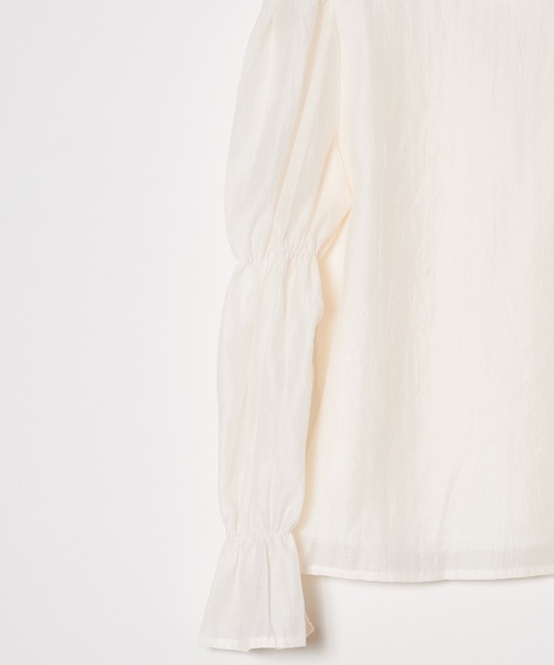 ▲Power shoulder blouse / パワショルブラウス リボントップス（シャツ/ブラウス）｜AO2（アオズ）