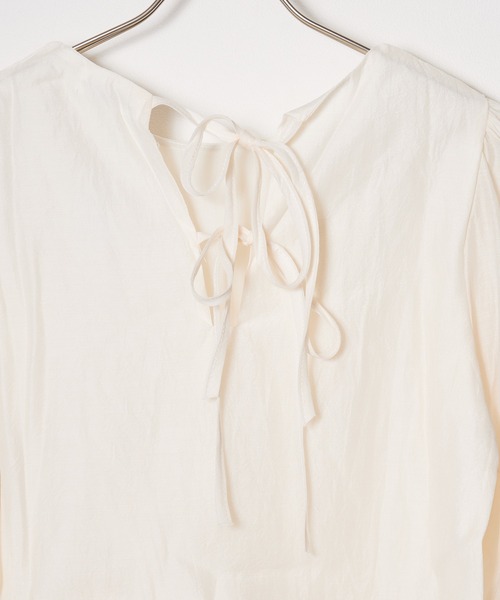 ▲Power shoulder blouse / パワショルブラウス リボントップス（シャツ/ブラウス）｜AO2（アオズ）