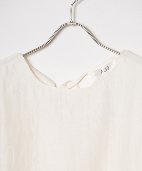 ▲Power shoulder blouse / パワショルブラウス リボントップス（シャツ/ブラウス）｜AO2（アオズ）