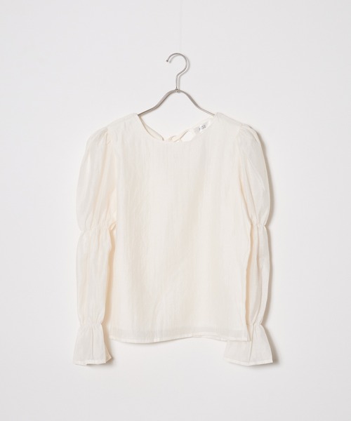 ▲Power shoulder blouse / パワショルブラウス リボントップス（シャツ/ブラウス）｜AO2（アオズ）