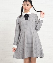 PINK-latte | 【入卒・セレモニー・卒服】リボンSET 衿付きワンピース(ワンピース)