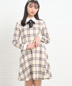 レア★バーバリーブルーレーベル★ノバチェック柄キャミソールミニワンピースベージュ ブランド古着】ノバチェック インナーキャミソール（ワンピース