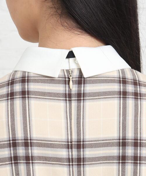 PINK-latte(ピンクラテ)の「【入卒・セレモニー・卒服】リボンSET 衿付きワンピース(ワンピース・キッズ・ベージュ系1/グレー系1/ブルー系その他・16/15 /02)」の8枚目の写真