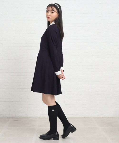 PINK-latte(ピンクラテ)の「【入卒・セレモニー・卒服】リボンSET 衿付きワンピース(ワンピース・キッズ・ベージュ系1/グレー系1/ブルー系その他・16/15 /02)」の16枚目の写真