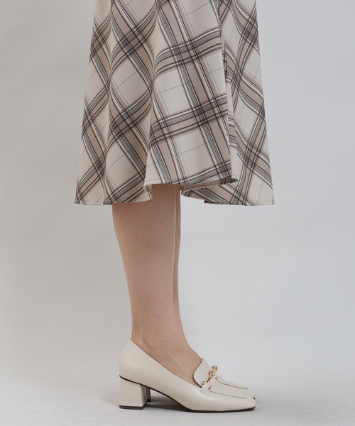 TRUDEA(トルディア)の「ビット付きチェックフレアスカート(スカート・レディース・ベージュ・SMALL/MEDIUM/LARGE)」の13枚目の写真
