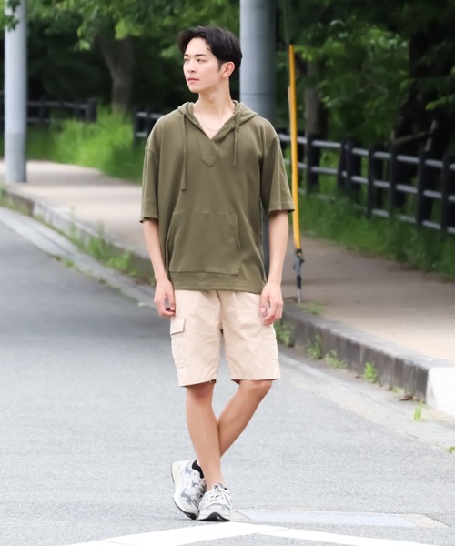 ARCHIVER（アーカイバ）の「【Bl】 [IZU] カーゴショートパンツ（カーゴパンツ・メンズ・カーキ/グレー/ベージュ・MEDIUM/X-LARGE/LARGE）」の5枚目の写真