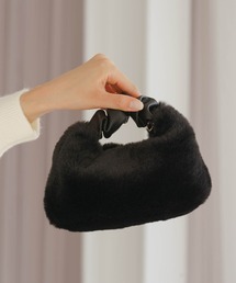 フェイクファーワンハンドルバッグ