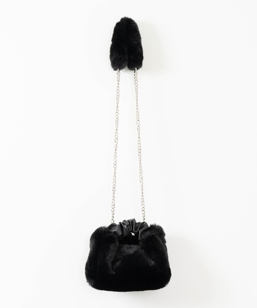 ZAKKA-BOX（ザッカボックス）の「フェイクファーワンハンドルバッグ（ハンドバッグ・レディース・ブラック/ライトベージュ/グレー系その他・FREE）」の14枚目の写真