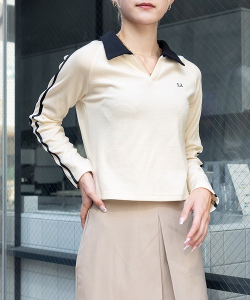 3.3 Field Trip (3.3フィールドトリップ)の「3.3 Field Trip/長袖ラインカラー 2981254(Tシャツ/カットソー・レディース・ブラック/ホワイト・FREE)」の5枚目の写真