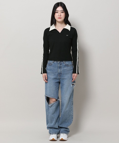 3.3 Field Trip (3.3フィールドトリップ)の「3.3 Field Trip/長袖ラインカラー 2981254(Tシャツ/カットソー・レディース・ブラック/ホワイト・FREE)」の22枚目の写真