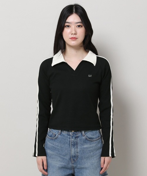 3.3 Field Trip (3.3フィールドトリップ)の「3.3 Field Trip/長袖ラインカラー 2981254(Tシャツ/カットソー・レディース・ブラック/ホワイト・FREE)」の21枚目の写真