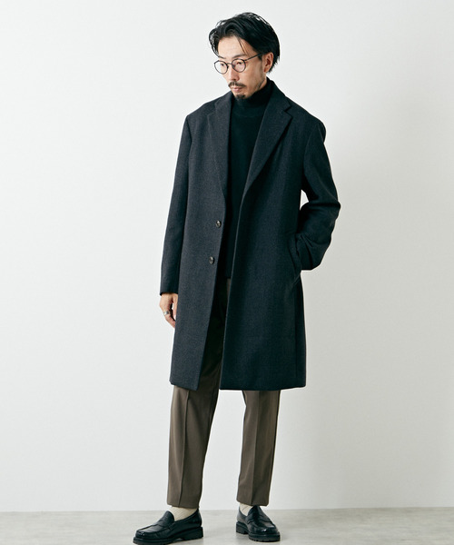 メンズメルローズ　チェスターコート MEN'S MELROSE（メンズメルローズ）の「ジャージーメルトンチェスター