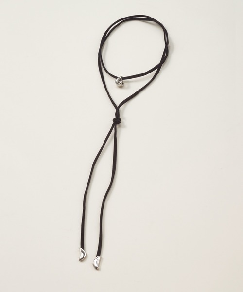 GOLDY（ゴールディ）の「ジグリー メタル ドロップ ベルベット タイ ネックレス（ネックレス・レディース・シルバー/ゴールド・FREE）」の3枚目の写真