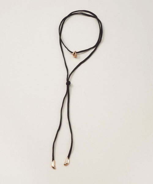 GOLDY（ゴールディ）の「ジグリー メタル ドロップ ベルベット タイ ネックレス（ネックレス・レディース・シルバー/ゴールド・FREE）」の4枚目の写真