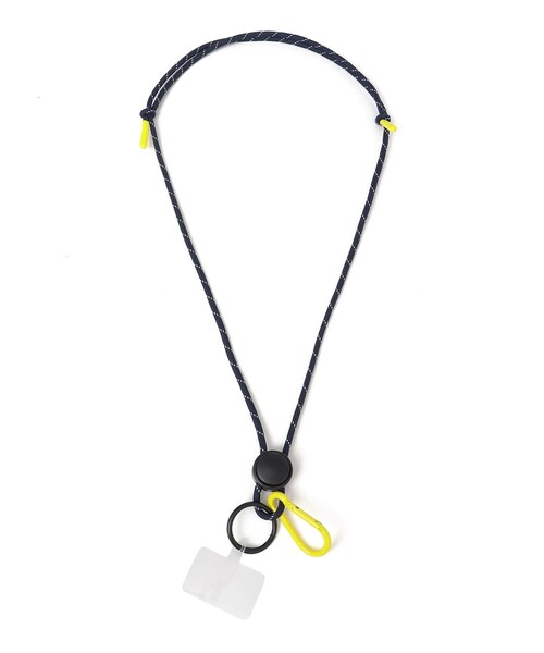 SHIPS any(シップス エニィ)の「BYON BYON: カラビナ付き スマホ ショルダー ストラップ(スマホグッズ・メンズ・ブラック/グレー/ホワイト/ネイビー/イエロー・ONE SIZE)」の4枚目の写真