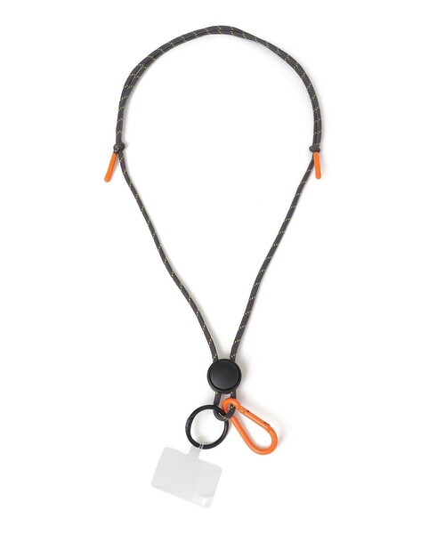 SHIPS any(シップス エニィ)の「BYON BYON: カラビナ付き スマホ ショルダー ストラップ(スマホグッズ・メンズ・ブラック/グレー/ホワイト/ネイビー/イエロー・ONE SIZE)」の3枚目の写真