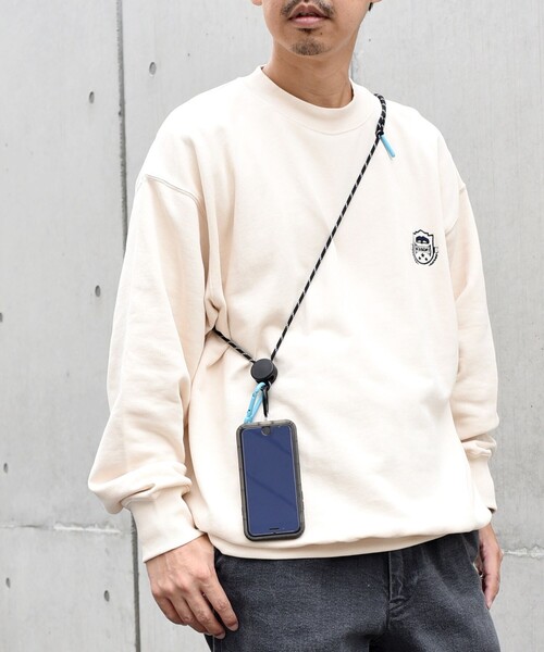 SHIPS any(シップス エニィ)の「BYON BYON: カラビナ付き スマホ ショルダー ストラップ(スマホグッズ・メンズ・ブラック/グレー/ホワイト/ネイビー/イエロー・ONE SIZE)」の6枚目の写真