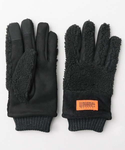 UNIVERSAL OVERALL（ユニバーサルオーバーオール）の「選べる2素材 ボア×コーデュロイ コーデュロイ×スエード タッチパネル対応 グローブ（手袋・メンズ・オフホワイト/ベージュ系その他/ホワイト系その他/ブラック系その他/ブラウン/ブラック/グレー系その他/ベージュ・FREE）」の10枚目の写真