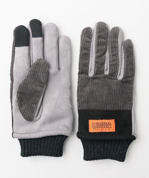 UNIVERSAL OVERALL（ユニバーサルオーバーオール）の「選べる2素材 ボア×コーデュロイ コーデュロイ×スエード タッチパネル対応 グローブ（手袋・メンズ・オフホワイト/ベージュ系その他/ホワイト系その他/ブラック系その他/ブラウン/ブラック/グレー系その他/ベージュ・FREE）」の12枚目の写真