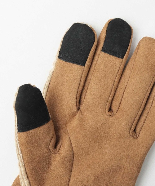 UNIVERSAL OVERALL（ユニバーサルオーバーオール）の「選べる2素材 ボア×コーデュロイ コーデュロイ×スエード タッチパネル対応 グローブ（手袋・メンズ・オフホワイト/ベージュ系その他/ホワイト系その他/ブラック系その他/ブラウン/ブラック/グレー系その他/ベージュ・FREE）」の17枚目の写真