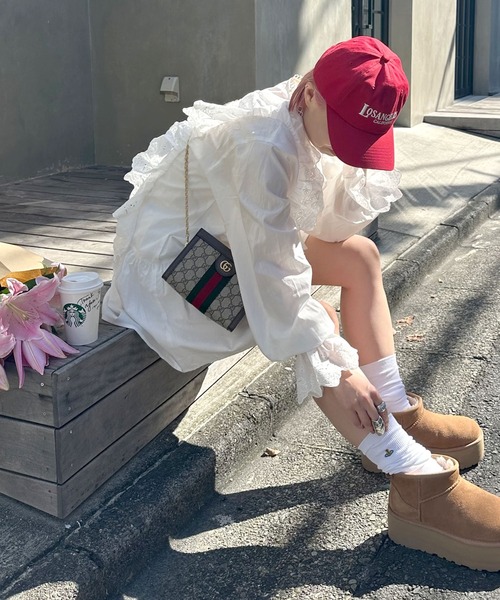 Alley by w closet(アリーバイダブルクローゼット)の「【Alley】エンブロイダリーレースチュニックワンピース(チュニック・レディース・オフホワイト/ブラック・FREE)」の7枚目の写真