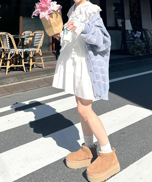 Alley by w closet(アリーバイダブルクローゼット)の「【Alley】エンブロイダリーレースチュニックワンピース(チュニック・レディース・オフホワイト/ブラック・FREE)」の12枚目の写真