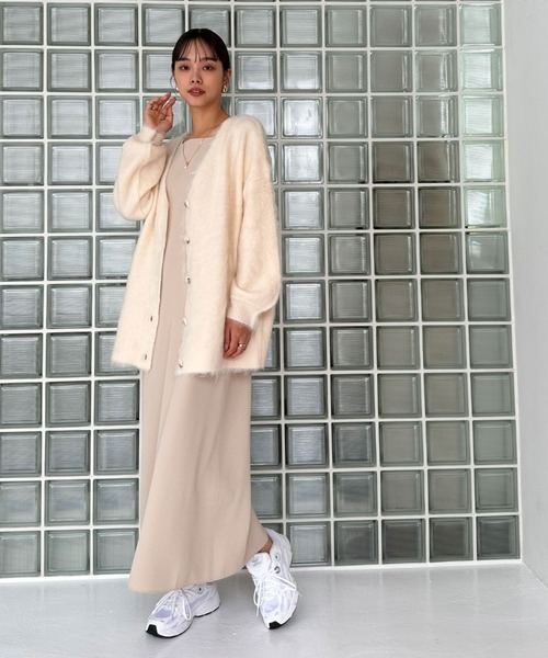 Doux archives（ドゥアルシーヴ）の「ジョーゼットキャミワンピース（ワンピース・レディース・アイボリー/モカ/ブラック・FREE）」の2枚目の写真