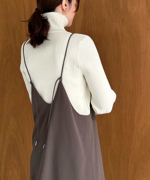 Doux archives（ドゥアルシーヴ）の「ジョーゼットキャミワンピース（ワンピース・レディース・アイボリー/モカ/ブラック・FREE）」の16枚目の写真