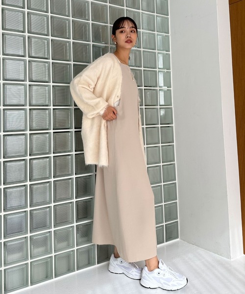 Doux archives（ドゥアルシーヴ）の「ジョーゼットキャミワンピース（ワンピース・レディース・アイボリー/モカ/ブラック・FREE）」の22枚目の写真