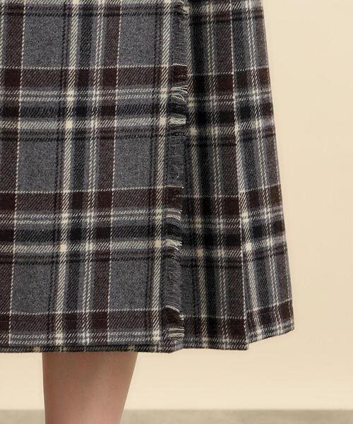 grove（グローブ）の「◆チェックとプリーツが着映えする主役スカート（スカート・レディース・チャコールグレー/ブラック系1/ダークブラウン系1・03/02/01/05/04）」の16枚目の写真