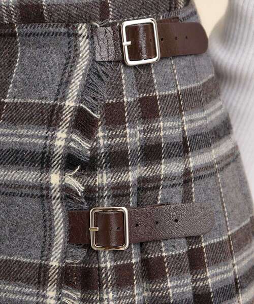 grove（グローブ）の「◆チェックとプリーツが着映えする主役スカート（スカート・レディース・チャコールグレー/ブラック系1/ダークブラウン系1・03/02/01/05/04）」の18枚目の写真