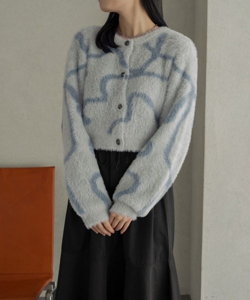 Ambre Neige（アンブルネージュ）の「【前後２WAY】２ｗａｙニュアンスニットラインカーディガン／【WEB/EC限定商品】（カーディガン/ボレロ・レディース・アイボリー/ライトグレー/ネイビー・FREE）」の12枚目の写真