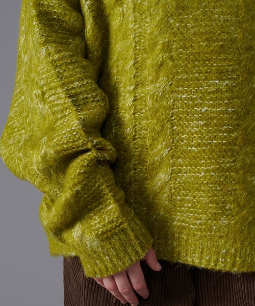SHAGGY MELANGE CABLE KNIT / シャギーメランジケーブルニット（ニット