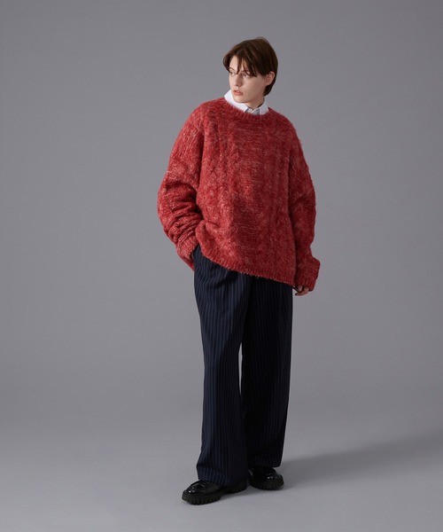 SHAGGY MELANGE CABLE KNIT / シャギーメランジケーブルニット（ニット