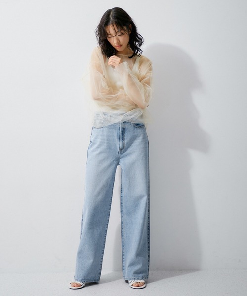 NEEDBY heritage（ニードバイヘリテージ）の「【NEEDBY for ADAM ET ROPE'】別注 WIDE STRAIGHT（デニムパンツ・レディース・ブルー・24/25/26/23）」の3枚目の写真