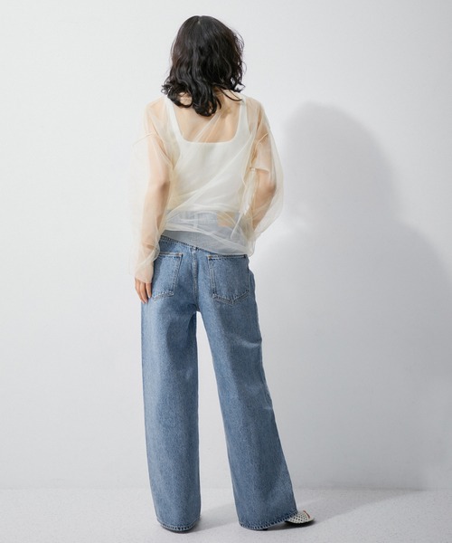 NEEDBY heritage（ニードバイヘリテージ）の「【NEEDBY for ADAM ET ROPE'】別注 WIDE STRAIGHT（デニムパンツ・レディース・ブルー・24/25/26/23）」の4枚目の写真