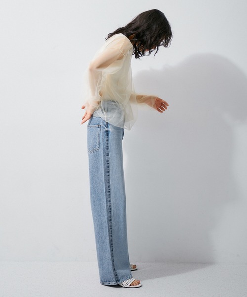 NEEDBY heritage（ニードバイヘリテージ）の「【NEEDBY for ADAM ET ROPE'】別注 WIDE STRAIGHT（デニムパンツ・レディース・ブルー・24/25/26/23）」の5枚目の写真