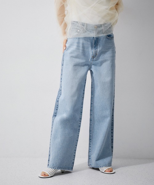 NEEDBY heritage（ニードバイヘリテージ）の「【NEEDBY for ADAM ET ROPE'】別注 WIDE STRAIGHT（デニムパンツ・レディース・ブルー・24/25/26/23）」の6枚目の写真