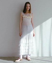 チュールフリルワンピース