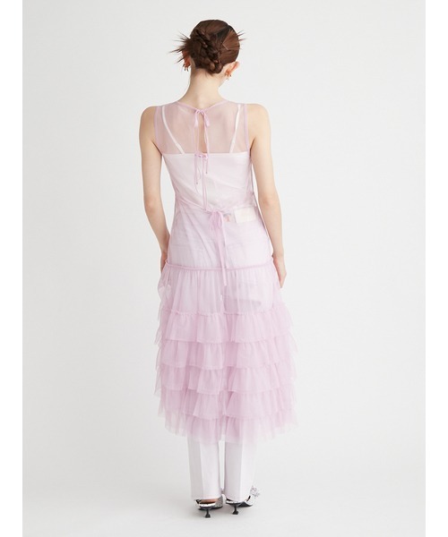 FURFUR(ファーファー)の「チュールフリルワンピース(ワンピース・レディース・ターコイズブルー/ホワイト/ブラック・FREE)」の19枚目の写真