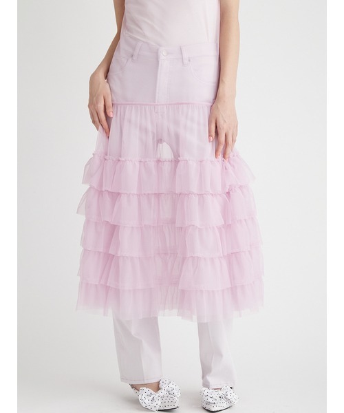 FURFUR(ファーファー)の「チュールフリルワンピース(ワンピース・レディース・ターコイズブルー/ホワイト/ブラック・FREE)」の11枚目の写真