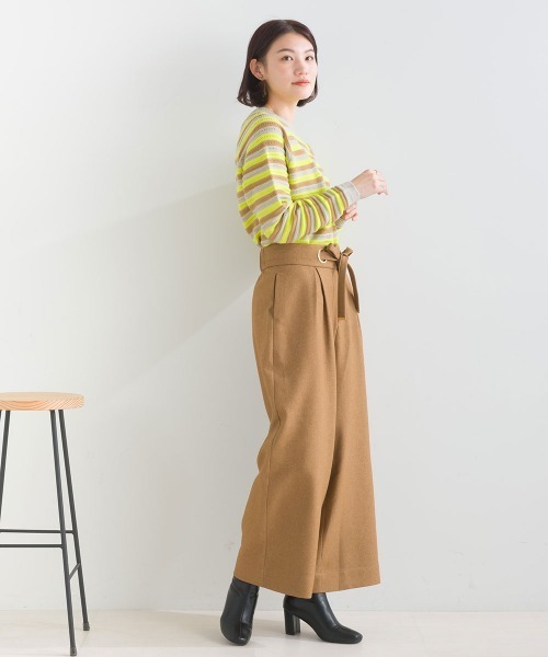 FURRY（ファーリー）の「マルチボーダーストレッチプルオーバー（ニット/セーター・レディース・ターメリック/オフホワイト/ブルーグリーン・FREE）」の15枚目の写真