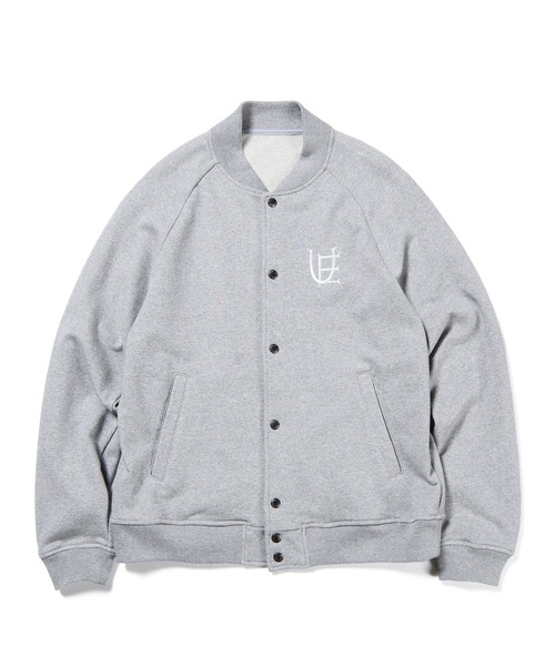 uniform experiment（ユニフォームエクスペリメント）の「AUTHENTIC LOGO SWEAT VARSITY JACKET（スタジャン・メンズ・グレー/ブラック・4/2/1/3）」の7枚目の写真